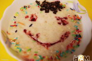 Каша овсяная с яблоком и бананом