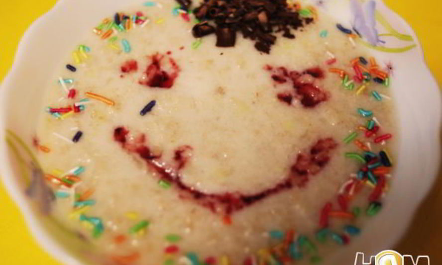 Рецепт каша овсяная с яблоком и бананом