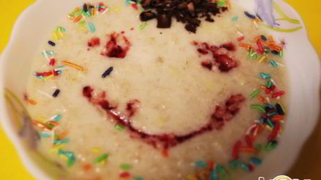 каша овсяная с яблоком и бананом