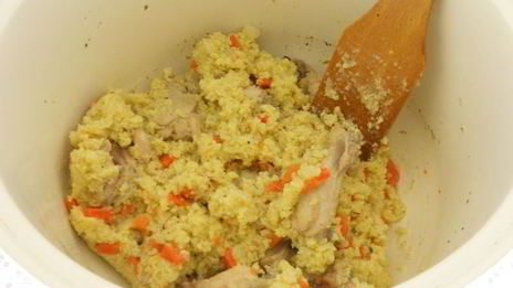 каша пшенная с куриными крылышками в мультиварке
