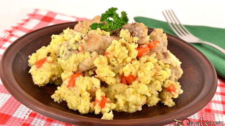 каша пшенная с куриными крылышками в мультиварке