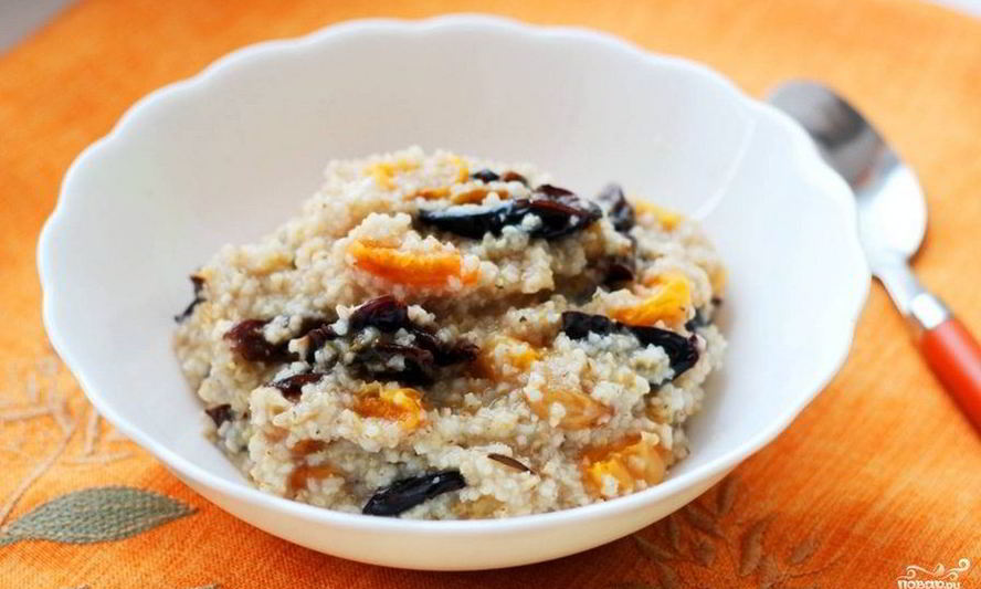 Рецепт каша с орехами и сухофруктами