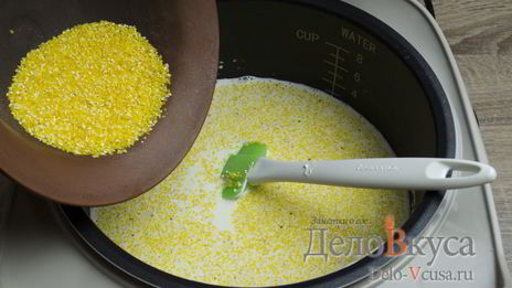 кукурузная каша на сметане и сливках