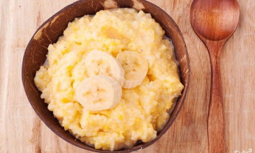 Рецепт кукурузная каша с бананом