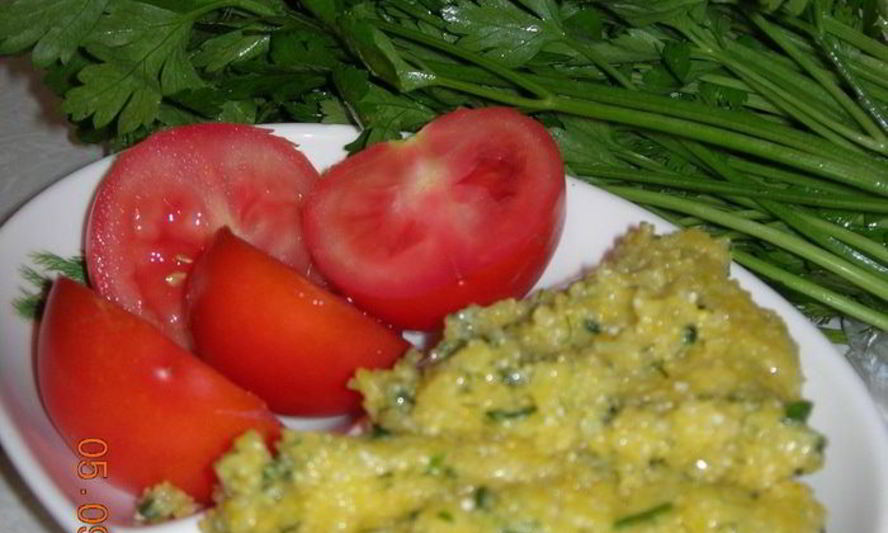 Рецепт мамалыга с зеленью