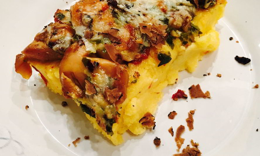 Рецепт полента с белыми грибами