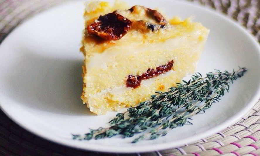 Рецепт полента с моцареллой, вялеными помидорами и пряными травами