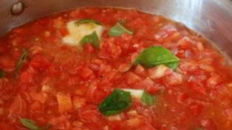 полента с помидорами