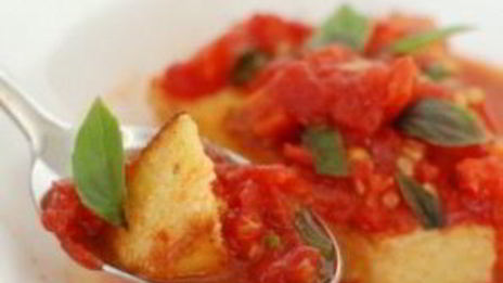 полента с помидорами