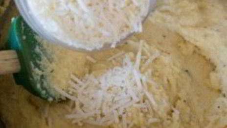 полента с помидорами