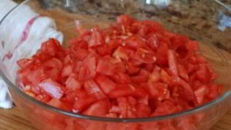 полента с помидорами