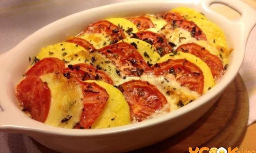 Рецепт полента с сыром и помидорами