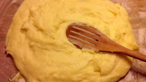 полента с сыром и помидорами