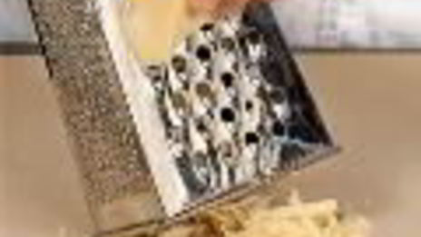 полента с сыром, песто и нутом