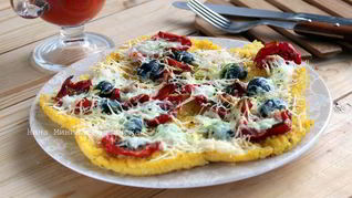 Полента с вялеными помидорами