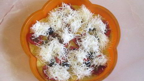 полента с вялеными помидорами