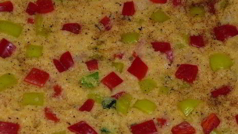 запеченная полента с овощами