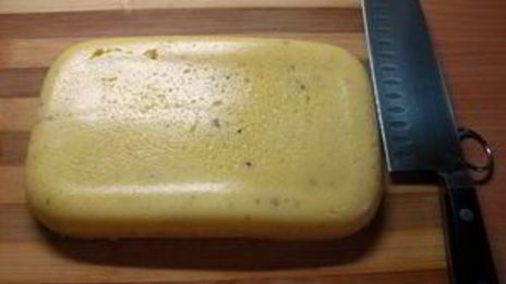 запеченная полента с песто