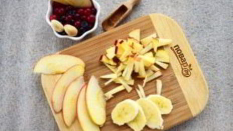 датская овсянка с кусочками фруктов