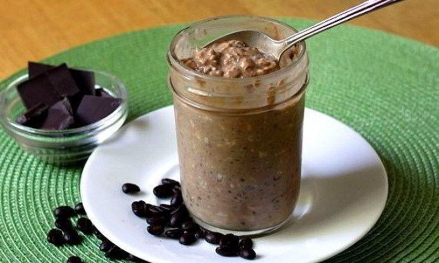 Рецепт мокко-овсянка в банке