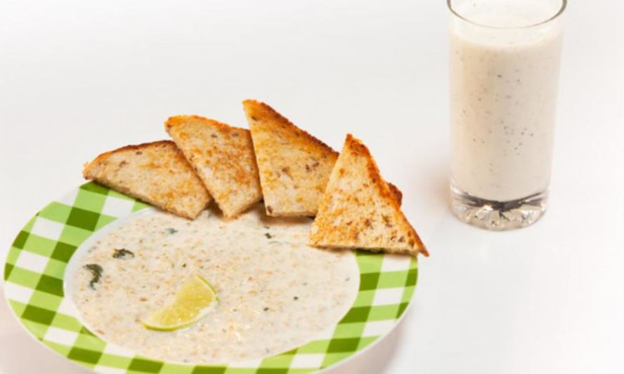 Рецепт овсяная каша на мятном молоке