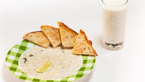 овсяная каша на мятном молоке