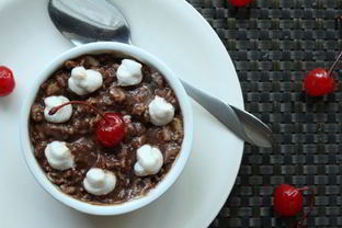 Овсяная каша по мотивам торта Черный лес