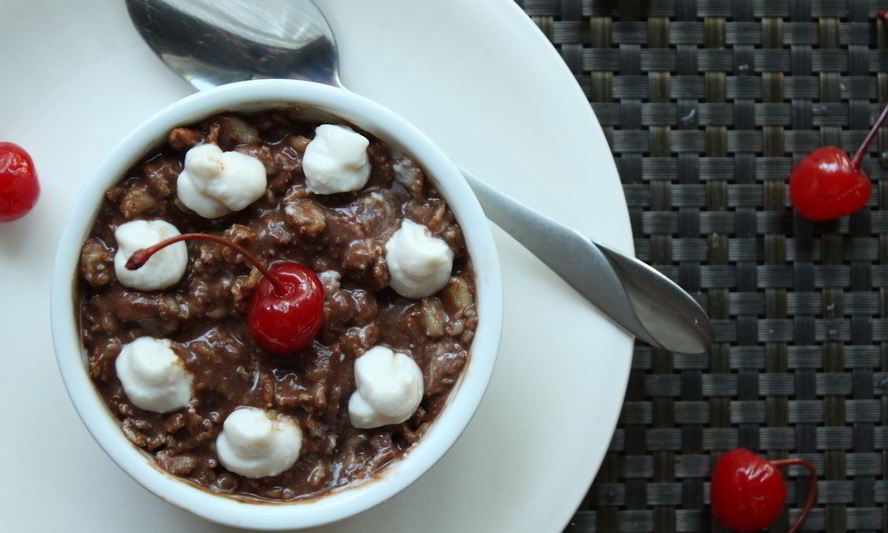 Рецепт овсяная каша по мотивам торта черный лес