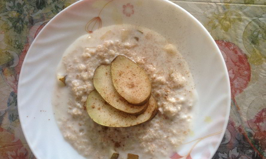 Рецепт овсяная каша с грушей и корицей