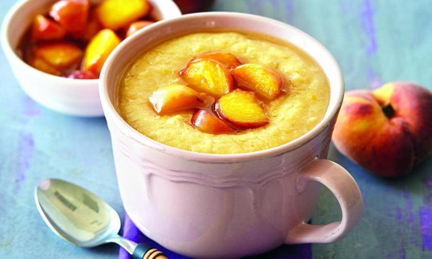 Рецепт овсяная каша с изюмом и персиками