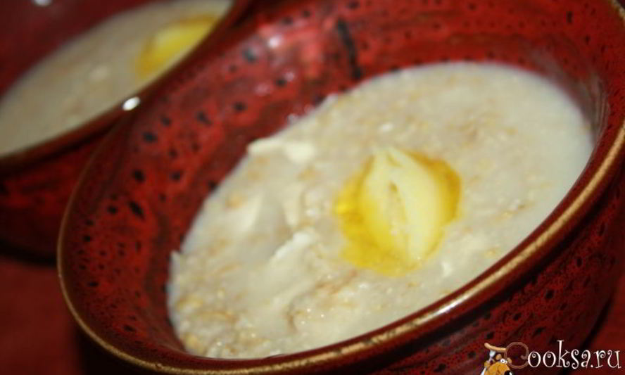 Рецепт овсяная каша с курочкой и топленым сливочным маслом