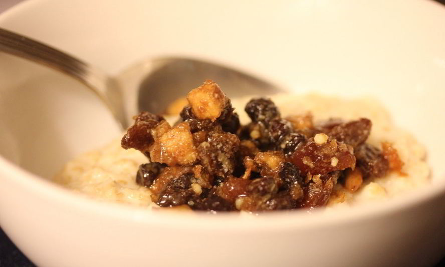 Рецепт овсяная каша с пряным яблочным конфитюром