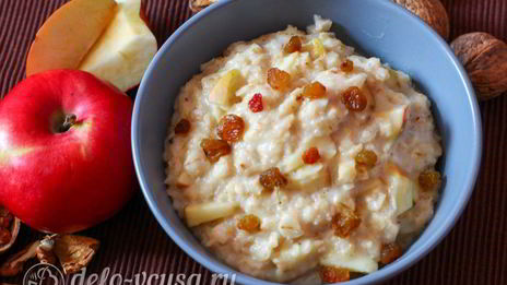 овсяная каша с яблоками