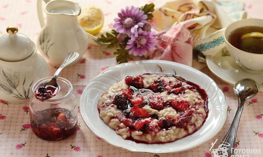 Рецепт овсяная каша с ягодами, апельсином и корицей