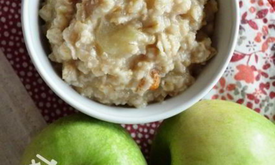 Рецепт овсяная каша с жареными яблоками