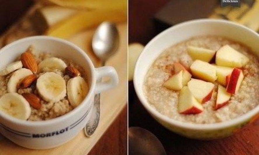 Рецепт овсянка на воде с яблоками