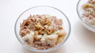 Овсянка с фруктами