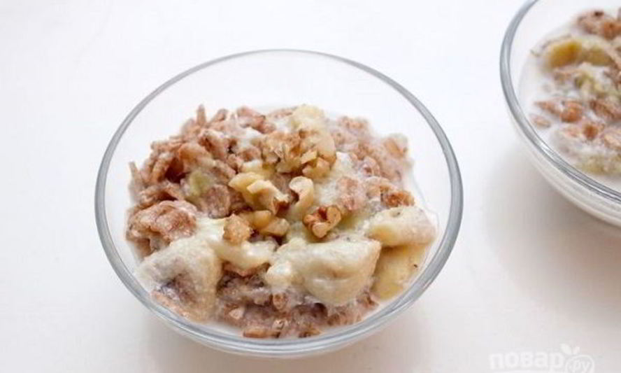 Рецепт овсянка с фруктами