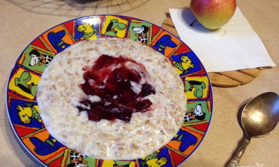 Рецепт овсянка с вареньем