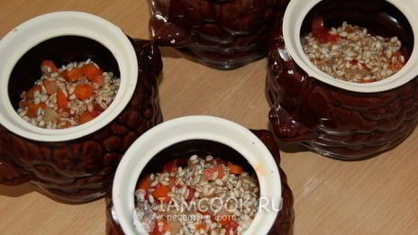 перловая каша с курицей и овощами