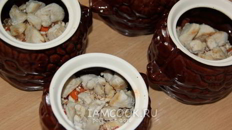 перловая каша с курицей и овощами