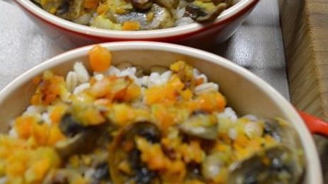 перловая каша с мясом и грибами в горшочке