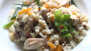 Перловая каша в казане