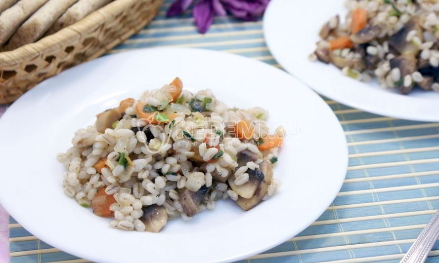 Рецепт перловка с грибами