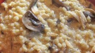 Перловка с курицей и грибами