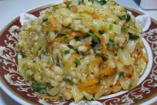 Перловка с квашеной капустой