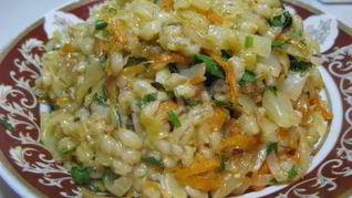 Перловка с квашеной капустой