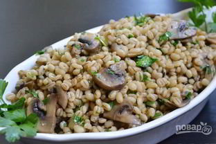 Перловка с шампиньонами