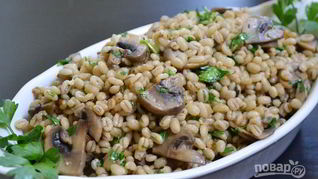 Перловка с шампиньонами