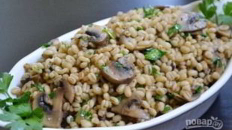 перловка с шампиньонами